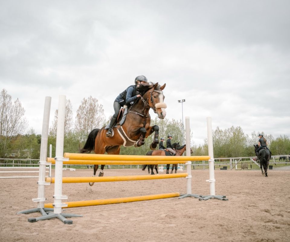 Hopplektion på Sveriges Ridgymnasium i Kungsbacka